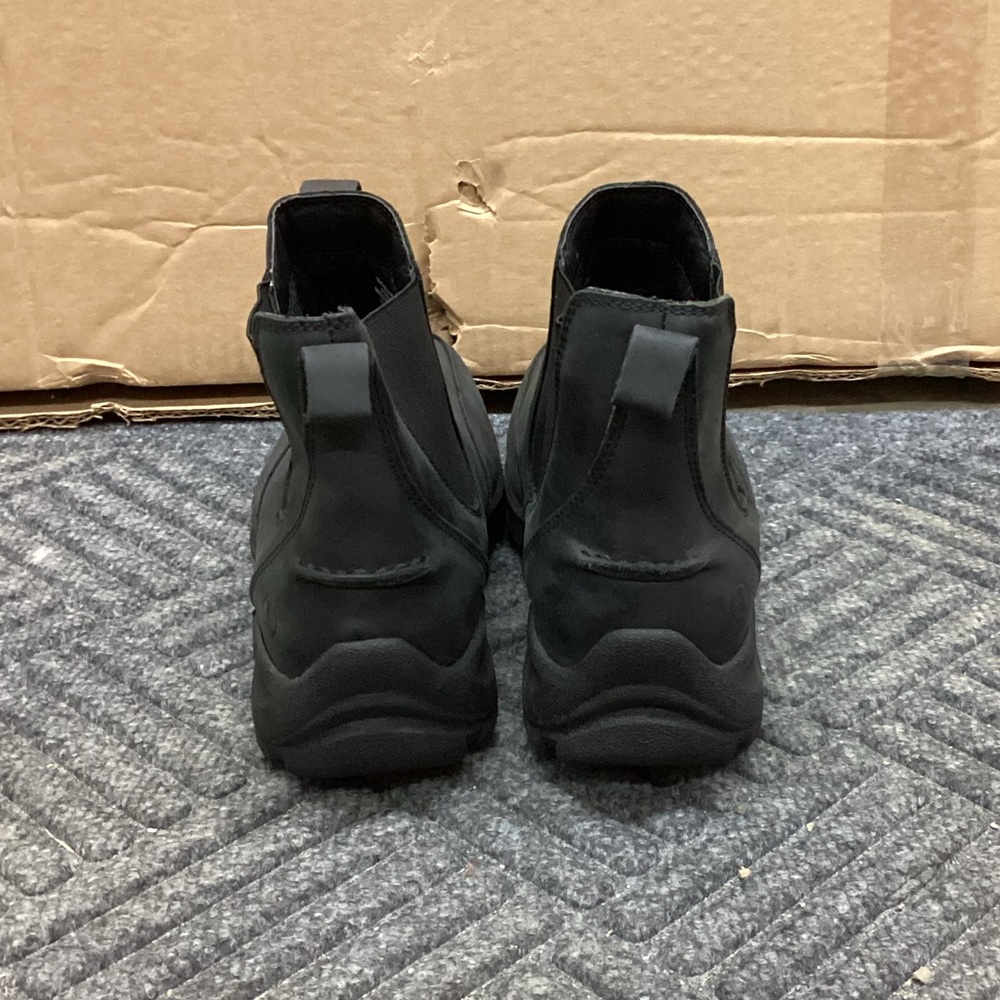 Mens Lands End Black Leather Boots - Picture 3 of 4